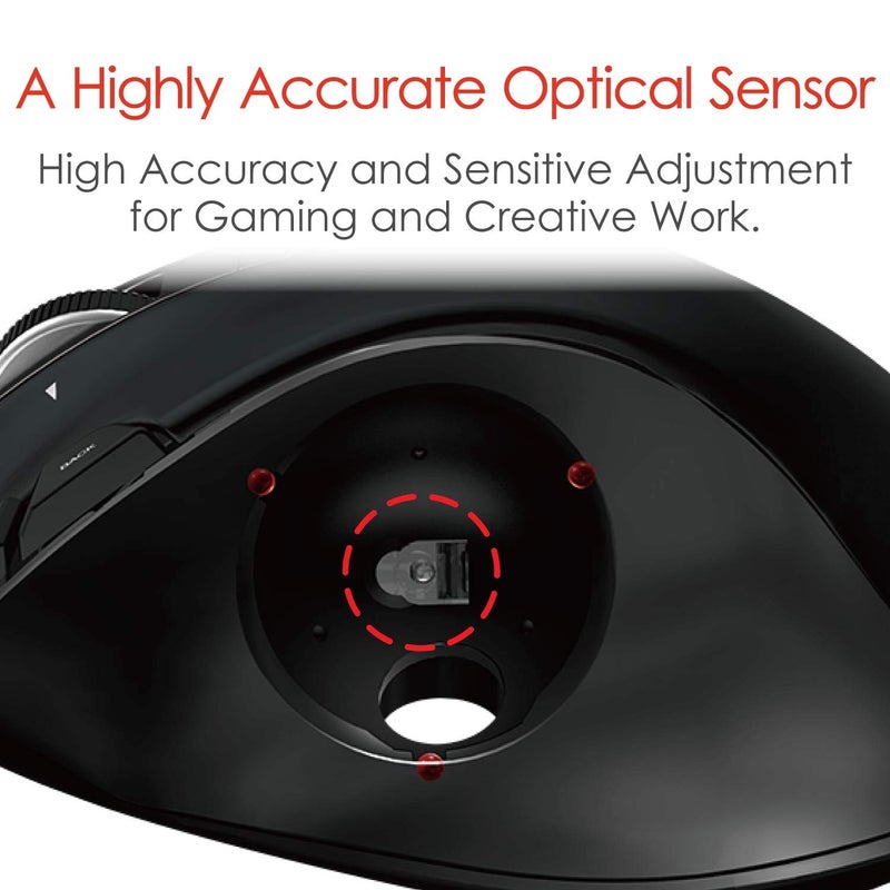 ELECOM EX-G Wired Trackball Mouse, Ergonomic, Thumb Control, Smooth Tracking Roller Ball, 6 Programmable Buttons, Tilt Scroll Computer Mice for PC Mac - Image 5